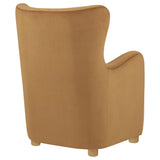 Thornton Velvet Upholstered Wingback Lounge Accent Chair Camel from Coaster - Luna Furniture