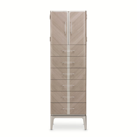 Lanterna Silver Mist Swivel Chiffonier Lingerie Chest- Living Room Storage Cabinet from Michael Amini - Luna Furniture