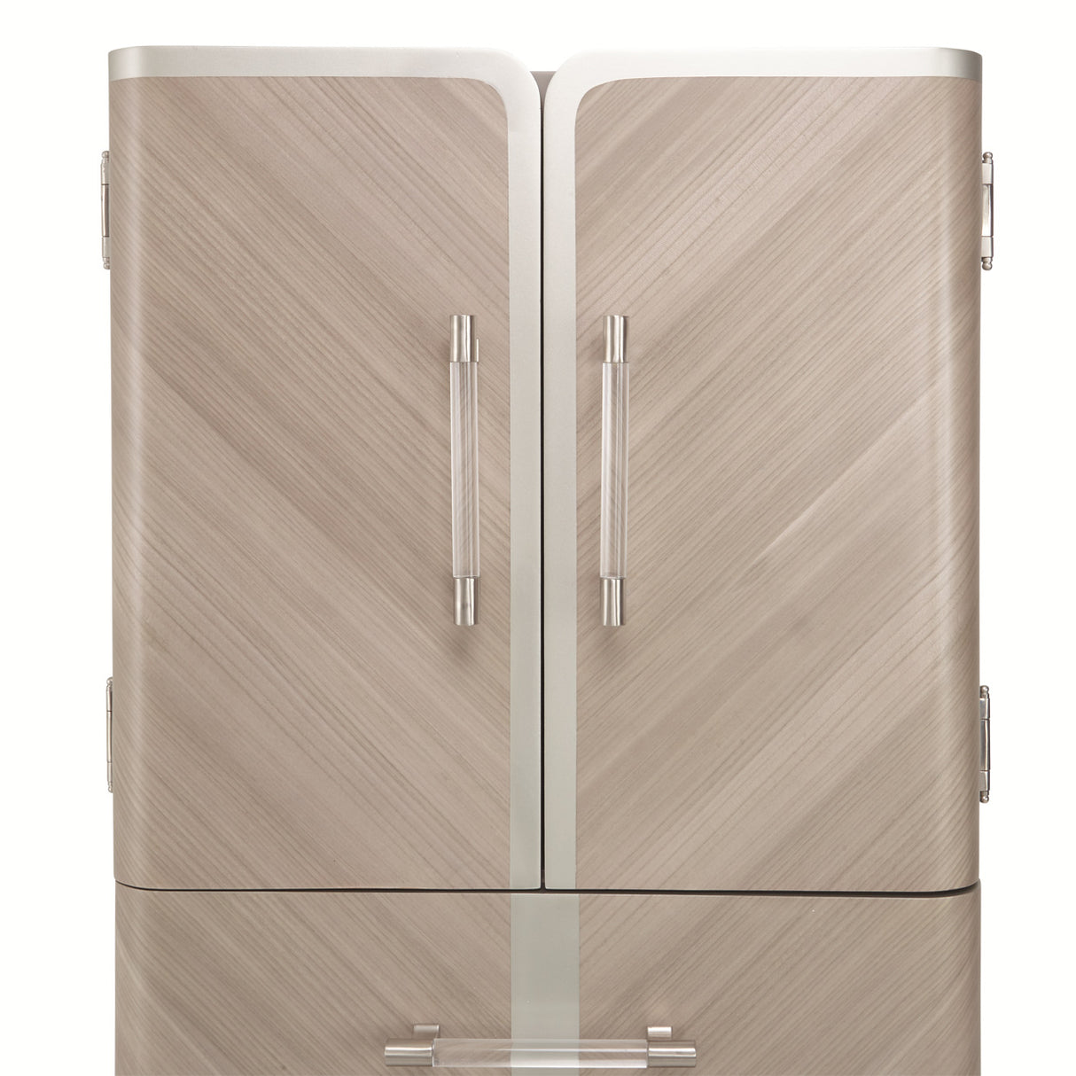 Lanterna Silver Mist Swivel Chiffonier Lingerie Chest- Living Room Storage Cabinet from Michael Amini - Luna Furniture