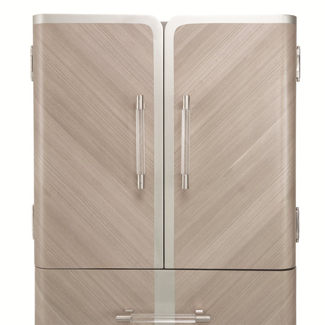 Lanterna Silver Mist Swivel Chiffonier Lingerie Chest- Living Room Storage Cabinet from Michael Amini - Luna Furniture