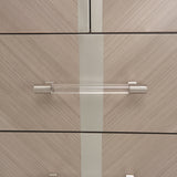 Lanterna Silver Mist Swivel Chiffonier Lingerie Chest- Living Room Storage Cabinet from Michael Amini - Luna Furniture
