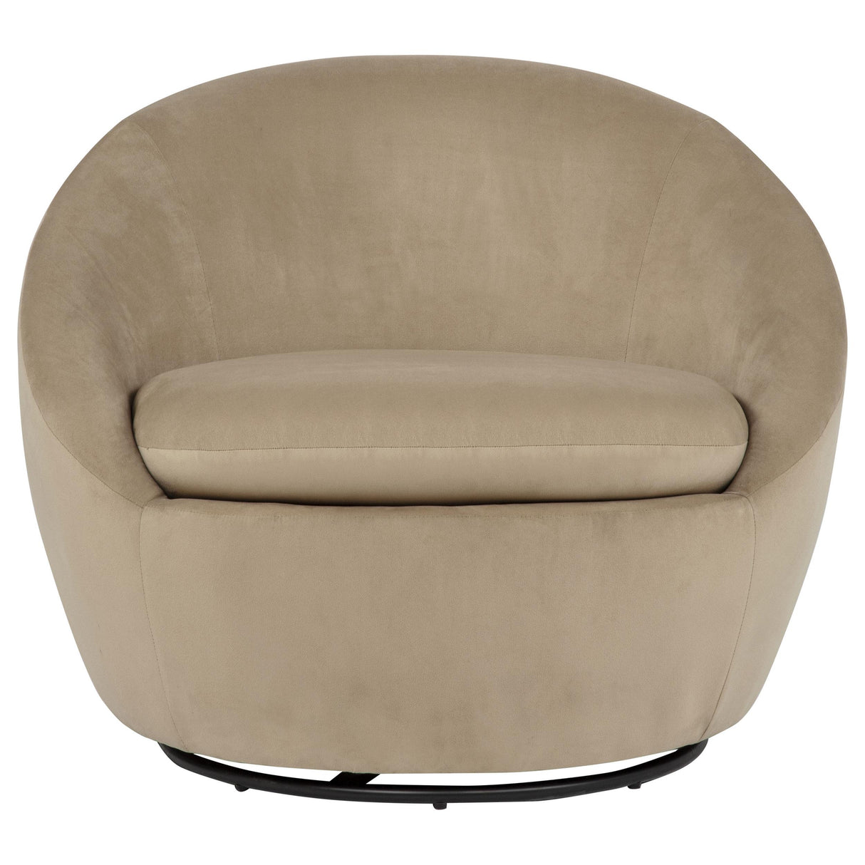 Myernick Camel Velvet Upholstered Swivel Accent Chair from Coaster - Luna Furniture