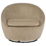 Myernick Camel Velvet Upholstered Swivel Accent Chair from Coaster - Luna Furniture