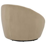 Myernick Camel Velvet Upholstered Swivel Accent Chair from Coaster - Luna Furniture