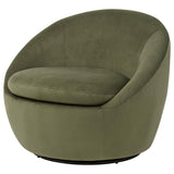 Myernick Olive Velvet Upholstered Swivel Accent Chair from Coaster - Luna Furniture