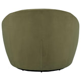 Myernick Olive Velvet Upholstered Swivel Accent Chair from Coaster - Luna Furniture