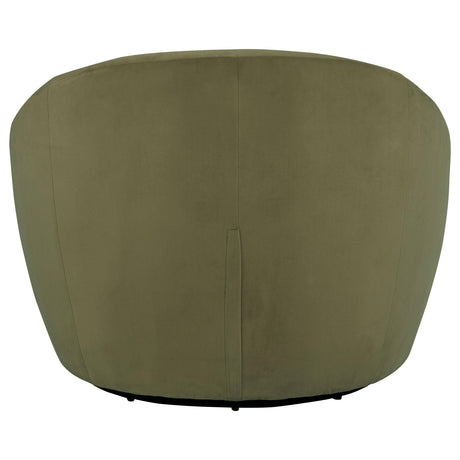 Myernick Olive Velvet Upholstered Swivel Accent Chair from Coaster - Luna Furniture