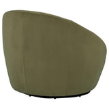 Myernick Olive Velvet Upholstered Swivel Accent Chair from Coaster - Luna Furniture