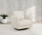 Iris Ivory Fabric Upholstered Swivel Accent Chair from Coaster - Luna Furniture