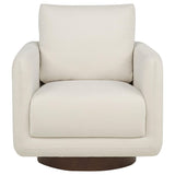 Iris Ivory Fabric Upholstered Swivel Accent Chair from Coaster - Luna Furniture