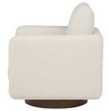 Iris Ivory Fabric Upholstered Swivel Accent Chair from Coaster - Luna Furniture