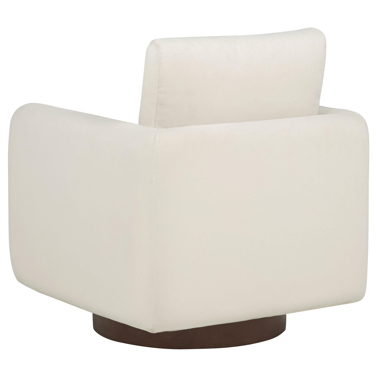 Iris Ivory Fabric Upholstered Swivel Accent Chair from Coaster - Luna Furniture