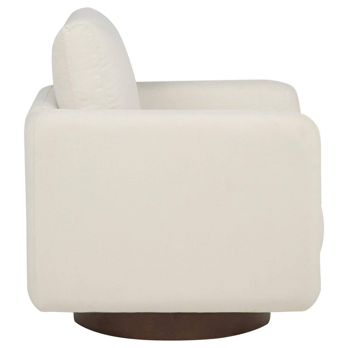 Iris Ivory Fabric Upholstered Swivel Accent Chair from Coaster - Luna Furniture