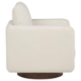 Iris Ivory Fabric Upholstered Swivel Accent Chair from Coaster - Luna Furniture