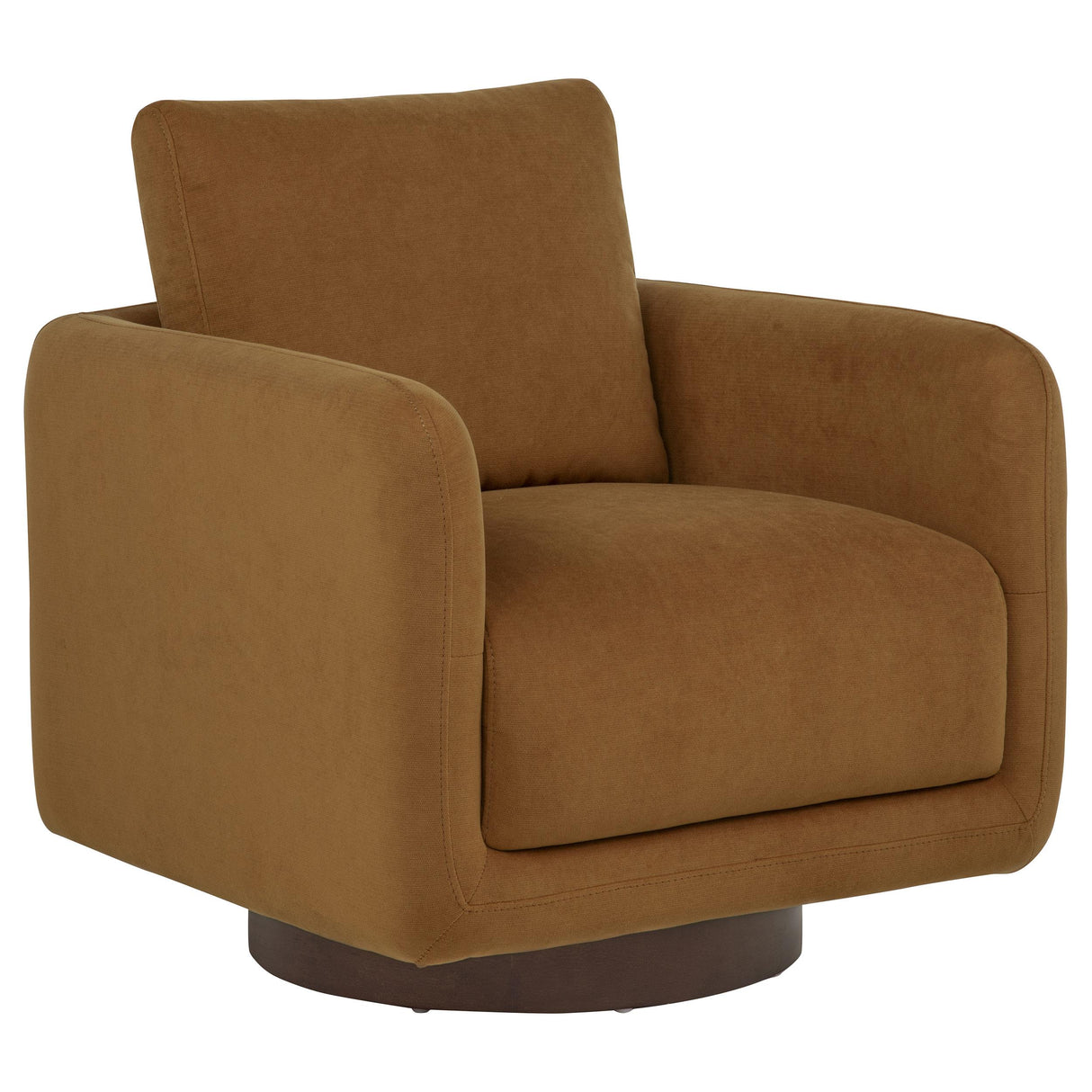 Iris Rust Fabric Upholstered Swivel Accent Chair from Coaster - Luna Furniture