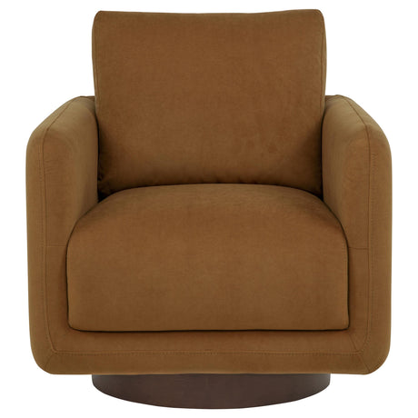 Iris Rust Fabric Upholstered Swivel Accent Chair from Coaster - Luna Furniture
