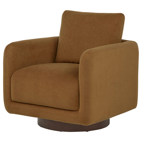 Iris Rust Fabric Upholstered Swivel Accent Chair from Coaster - Luna Furniture