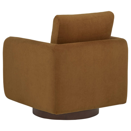 Iris Rust Fabric Upholstered Swivel Accent Chair from Coaster - Luna Furniture