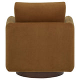 Iris Rust Fabric Upholstered Swivel Accent Chair from Coaster - Luna Furniture