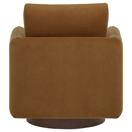 Iris Rust Fabric Upholstered Swivel Accent Chair from Coaster - Luna Furniture
