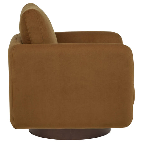 Iris Rust Fabric Upholstered Swivel Accent Chair from Coaster - Luna Furniture