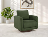 Iris Matcha Fabric Upholstered Swivel Accent Chair from Coaster - Luna Furniture