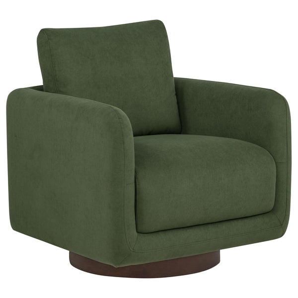 Iris Matcha Fabric Upholstered Swivel Accent Chair
