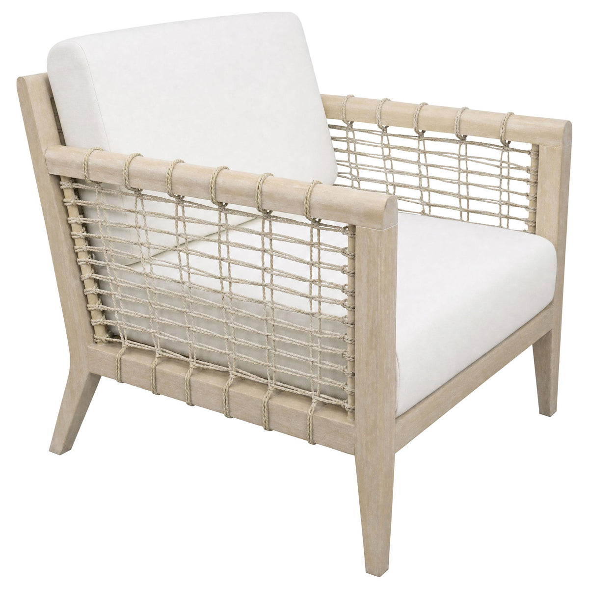 Cantu Seagrass White/Weathered Natural Accent Chair from Coaster - Luna Furniture