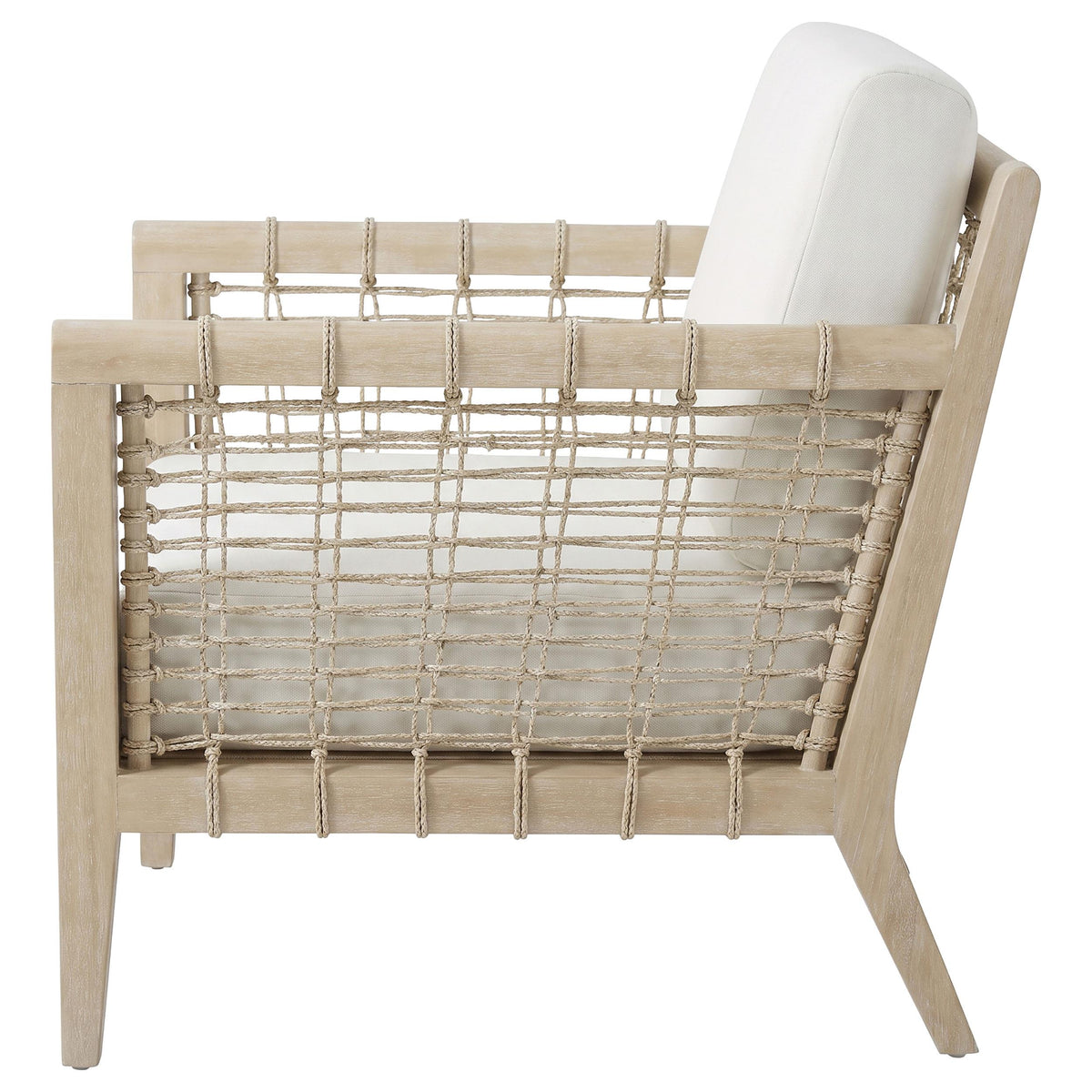 Cantu Seagrass White/Weathered Natural Accent Chair from Coaster - Luna Furniture
