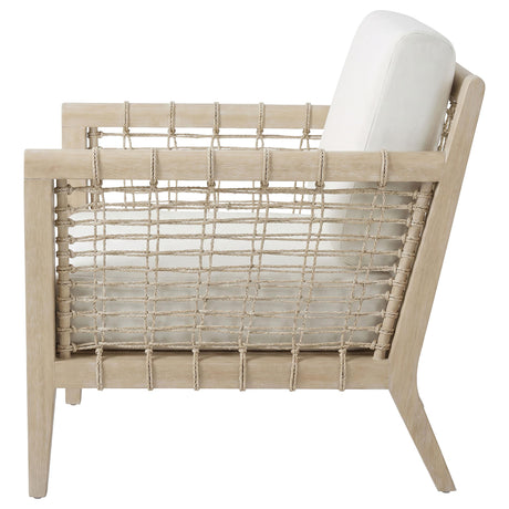 Cantu Seagrass White/Weathered Natural Accent Chair from Coaster - Luna Furniture