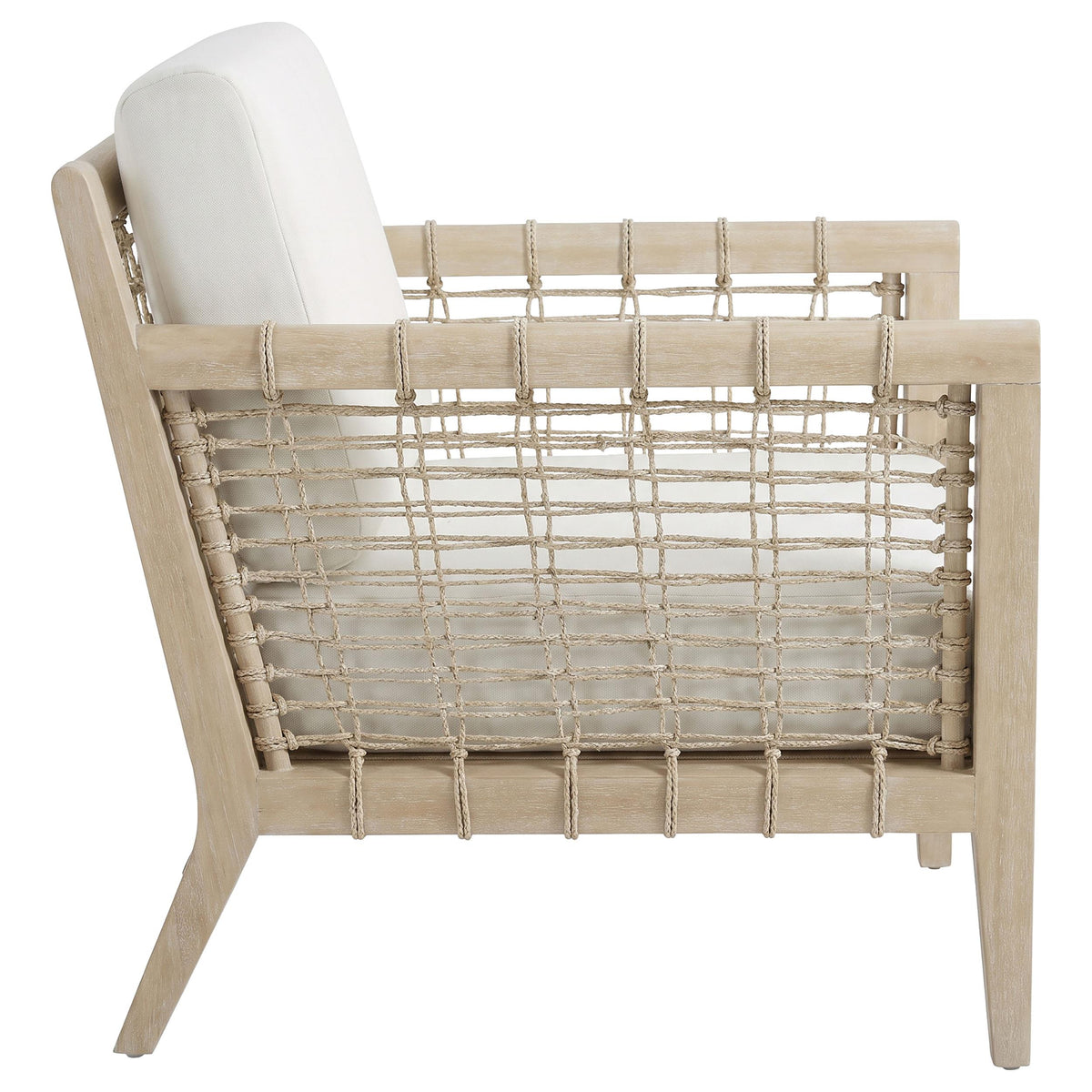 Cantu Seagrass White/Weathered Natural Accent Chair from Coaster - Luna Furniture