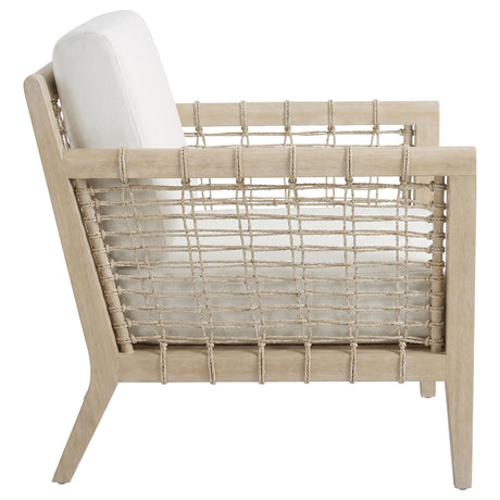 Cantu Seagrass White/Weathered Natural Accent Chair from Coaster - Luna Furniture