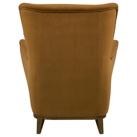 Catala Rust/Coffee Upholstered High Back Accent Chair from Coaster - Luna Furniture