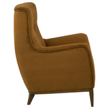 Catala Rust/Coffee Upholstered High Back Accent Chair from Coaster - Luna Furniture