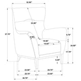 Catala Rust/Coffee Upholstered High Back Accent Chair from Coaster - Luna Furniture