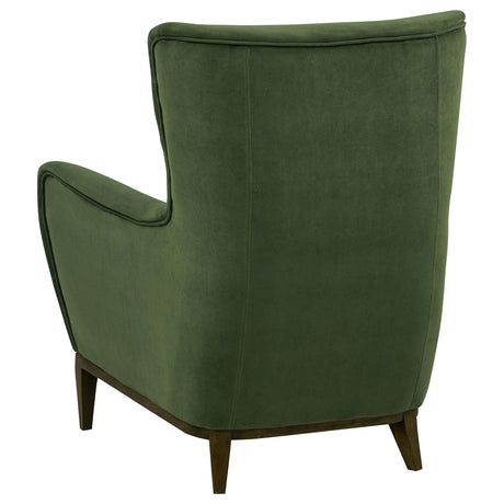 Catala Matcha/Coffee Upholstered High Back Accent Chair from Coaster - Luna Furniture
