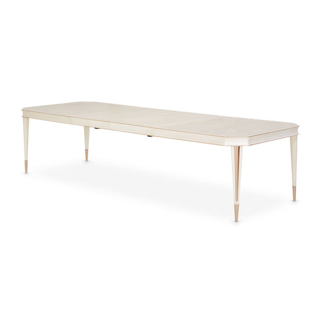 La Rachelle Medium Champagne Rectangular Dining Table from Michael Amini - Luna Furniture