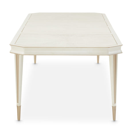 La Rachelle Medium Champagne Rectangular Dining Table from Michael Amini - Luna Furniture
