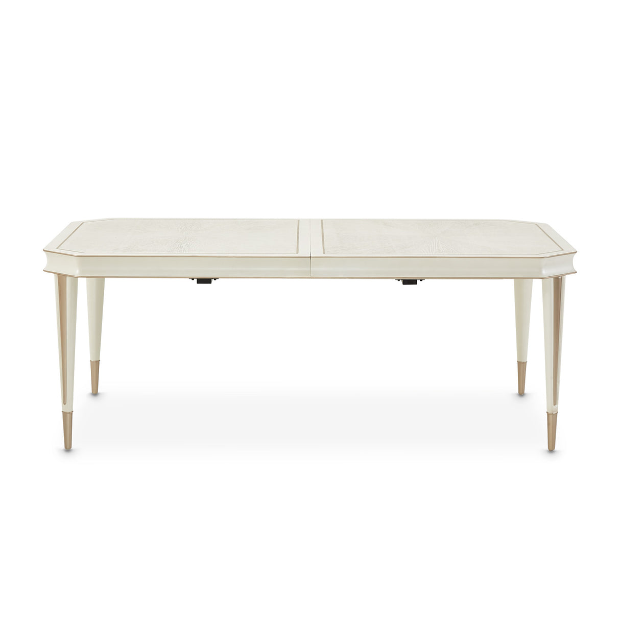 La Rachelle Medium Champagne Rectangular Dining Table from Michael Amini - Luna Furniture