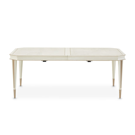 La Rachelle Medium Champagne Rectangular Dining Table from Michael Amini - Luna Furniture