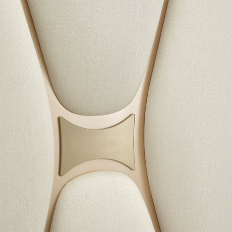 La Rachelle Medium Champagne Cal. King Upholstered Panel Bed from Michael Amini - Luna Furniture