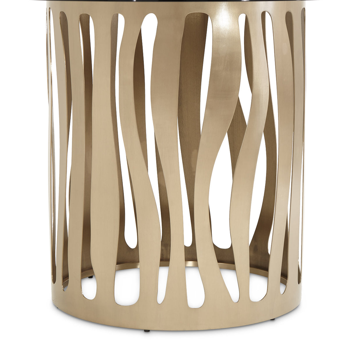 La Rachelle Medium Champagne 54'' Round Dining Table from Michael Amini - Luna Furniture