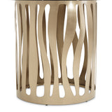 La Rachelle Medium Champagne 54'' Round Dining Table from Michael Amini - Luna Furniture
