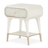 La Rachelle Medium Champagne 1-drawer Nightstand from Michael Amini - Luna Furniture