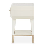 La Rachelle Medium Champagne 1-drawer Nightstand from Michael Amini - Luna Furniture
