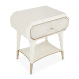 La Rachelle Medium Champagne 1-drawer Nightstand from Michael Amini - Luna Furniture