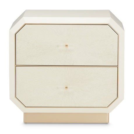 La Rachelle Medium Champagne 2-drawer Nightstand from Michael Amini - Luna Furniture