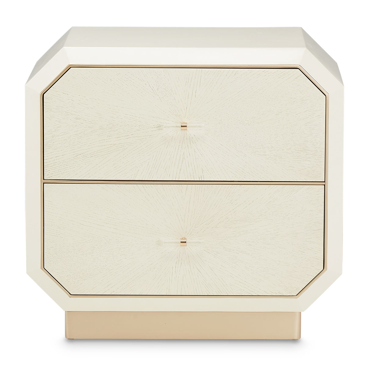 La Rachelle Medium Champagne 2-drawer Nightstand from Michael Amini - Luna Furniture