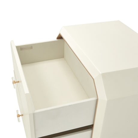 La Rachelle Medium Champagne 2-drawer Nightstand from Michael Amini - Luna Furniture