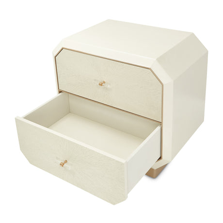 La Rachelle Medium Champagne 2-drawer Nightstand from Michael Amini - Luna Furniture
